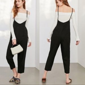 Urban outfitter silence noise black linen jumpsuit